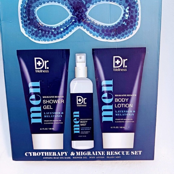 Men Bath 4 Products COOLING FORMULA Shower GEL, MIST, LOTION, MASK Spa Treatment - Picture 1 of 16